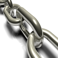 Close view of links in a chain